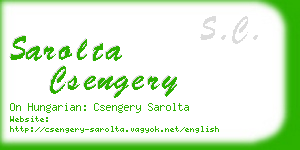 sarolta csengery business card